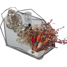 Kına Atölyesi Nişan Tepsisi Yüzük ve Kahve Seti Prizma Doğal 2'li Set