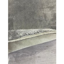 ERDEMİR HALI Gri Kaymaz Taban  Yuvarlak Post Halı 80 x 80
