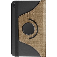 Fitcase Samsung Galaxy Tab A7 T500/T505/T507 Kılıf Fabric 360 Derece Döner Standlı Gold