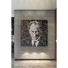 Atatürk Portresi, Dekoratif Kanvas Tablo, Resmi Büro ve Cafe Ler Için Uygun