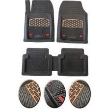 OtoLine Chevrolet Captiva 2006-2011 Uyumlu Ekstra Kanallı Havuzlu Paspas Seti Krom Meşe 4d