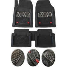 OtoLine Seat Leon Mk1 1999-2004 Uyumlu Ekstra Kanallı Havuzlu Paspas Seti Krom Gümüş 4d