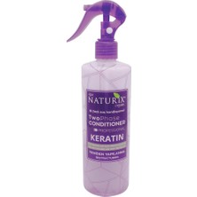 Naturix Profesyonel Keratin Bakım Iki Fazlı Durulanmaz Saç Kremi 400 ml Saç Kondisyoneri  Fön Suyu Kolay Tarama