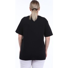 Piano Luce Pianoluce Kadın Büyük Beden Baskılı Yarım Kol T-Shirt