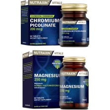 Nutraxin Magnezyum Takviyesi 250 Mg 60 Tablet + Krom Minerali Içeren Gıda Takviyesi 90 Tablet
