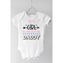 Limon Kız Bebek Beyaz Just A Girl Kısa Kollu Çıtçıtlı Body
