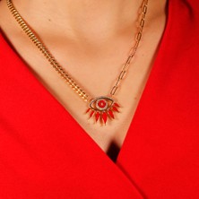 Adil Idil Kuyumculuk Ikili Zincir Göz Tasarım Kolye