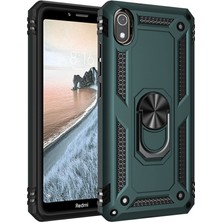 Nevarium Xiaomi Redmi 7A Kılıf Tank Yüzüklü Silikon Kapak - Yeşil