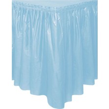 Süsle Bebek ve Parti Masa Eteği, Plastik, 75 cm x 426 cm, Mavi