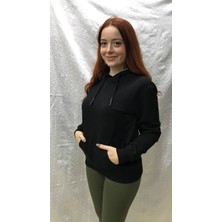 Haimoda Kadın Kapüşonlu Sweatshirt Siyah