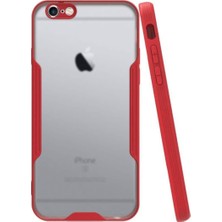 Caseart Apple iPhone 6s Kılıf Kamera Korumalı Colorful Kapak - Kırmızı