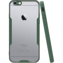 Caseart Apple iPhone 6s Kılıf Kamera Korumalı Colorful Kapak - Yeşil
