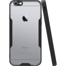 Caseart Apple iPhone 6s Kılıf Kamera Korumalı Colorful Kapak - Siyah