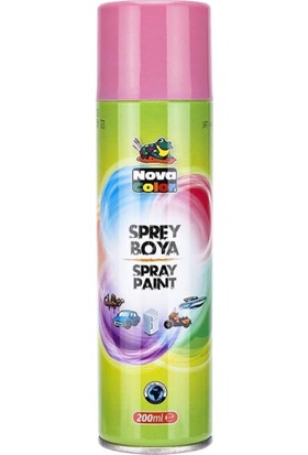 Nova Color Sprey Boya 200 ml Pembe (Her Yüzeyde Kullanılır)