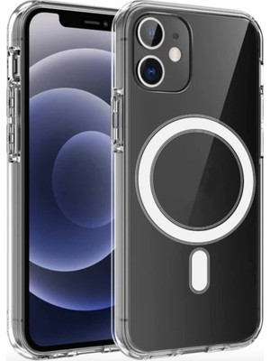 Goldstore Apple iPhone 11 Uyumlu Magsafe Wireless Şarj Şeffaf Kılıf