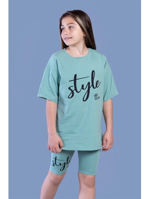 Toontoy Kids Toontoy Kız Çocuk Baskılı Taytlı Takım