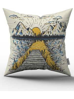 Cango Home Çift Tarafı Baskılı Özel Tasarım Yastık Kırlent Kılıfı 756-CT