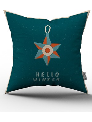 Cango Home Çift Tarafı Baskılı Yılbaşı Kırlent Yastık Kılıfı CGH211-CT