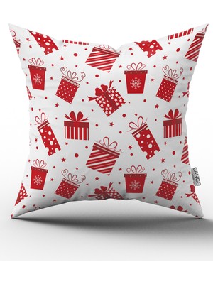 Cango Home Çift Tarafı Baskılı Yılbaşı Temalı Dijital Baskılı Kırlent Yastık Kılıfı CGH306-CT