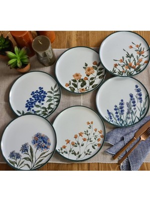 Porland Flower Garden 24 cm Porselen Servis Takımı 6 Parça Ömürlük Desen ile Şık Sunumlar İçin