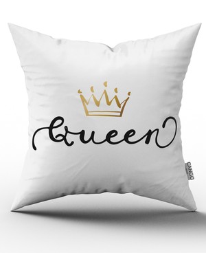 Cango Home Çift Tarafı Baskılı Queen Kraliçe Dijital Baskılı Kırlent Kılıfı-Ct