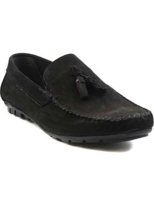 Bambi Siyah Nubuk Loafer