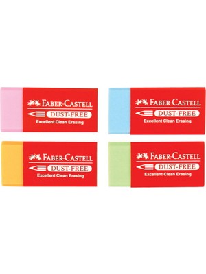 Faber-Castell Faber Dust-Free Renkli Silgi 12'li