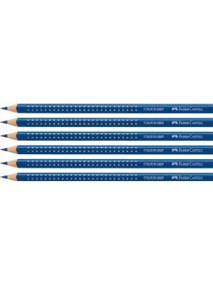 Faber-Castell Faber Grip 2001 Uzun Kuru Boya Mavi-Turkuaz 6'lı