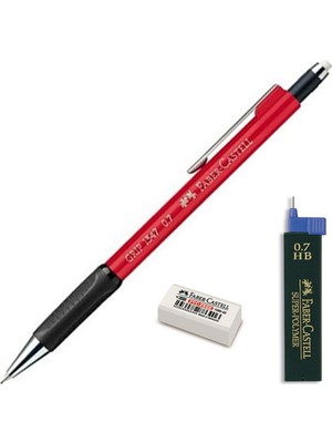Faber-Castell Faber Grip Iı 1347 0.7 Uçlu Kalem Seti Kırmızı