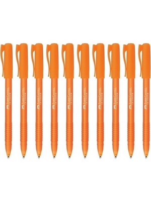 Faber-Castell Faber Cx Colour Renkli Tükenmez Kalem Turuncu 10'lu