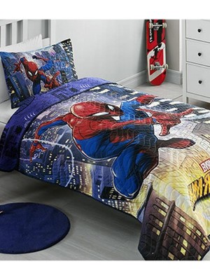 Özdilek Tek Kişilik Lisanslı Yatak Örtüsü Dört Mevsim Spiderman