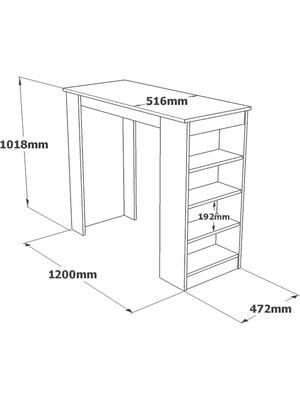 Robin Home Thales Bar Masası Mutfak Yemek Masası