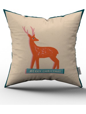 Cango Home Çift Tarafı Baskılı Yılbaşı Kırlent Yastık Kılıfı CGH215-CT