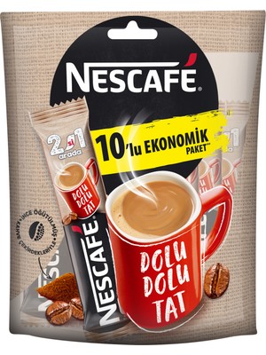 Nescafe 2 Si 1 Arada Şekersiz 10'lu 100 gr