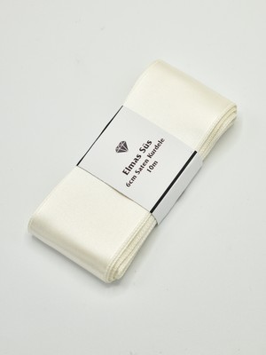 Elmas Süs Krem Saten Kurdele Takı Kurdelesi (6CM-10M)