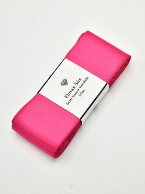 Elmas Süs Fuşya Saten Kurdele Takı Kurdelesi (6CM-10M)