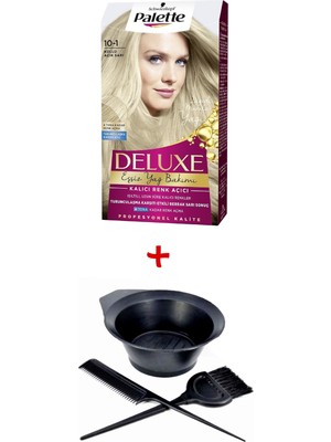 Palette Deluxe Saç Boyası 10-1 Küllü Açık Sarı + Boyama Seti