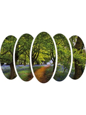 Renkselart Ilkbahar Ağaçlık Çiçekler Mdf TABLO-0696