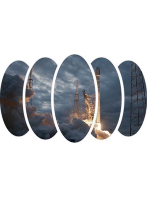 Renkselart Roket Kalkışı Mdf TABLO-0950