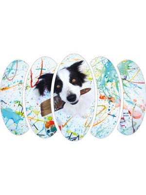 Renkselart Fırça Tutan Köpek Boyama Mdf TABLO-2914