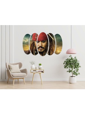 Renkselart Jack Sparrow Mdf Tablo-3403