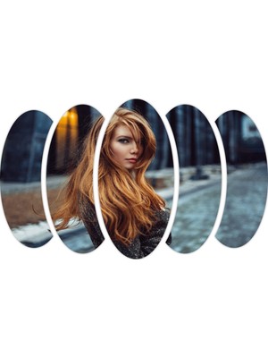 Renkselart Kadın Saç Modeli Kuaför Mdf TABLO-1016