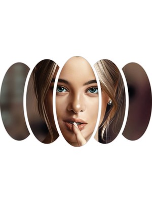 Renkselart Kadın Saç Modeli Kuaför Mdf TABLO-1042