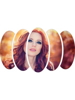 Renkselart Kadın Saç Modeli Kuaför Mdf TABLO-1022