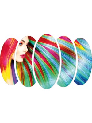 Renkselart Kadın Saç Modeli Kuaför Mdf TABLO-1033