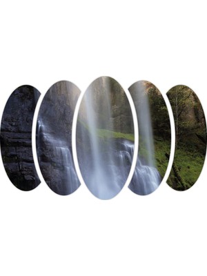 Renkselart Şelale Manzara Mdf Tablo 2204