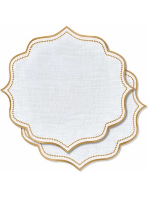 The Mia Amerikan Servis Nakışlı 2'li Set 35 x 35 cm.