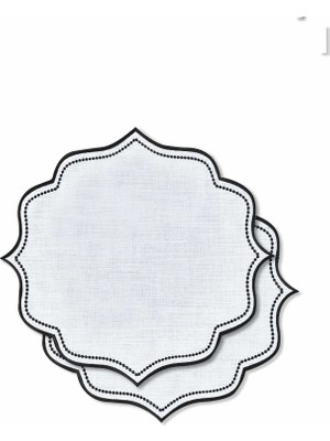 The Mia Amerikan Servis Nakışlı 2'li Set 35 x 35 cm.