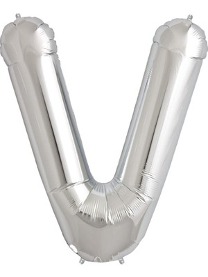 Event Party Store Folyo Balon V Harf Gümüş 90CM