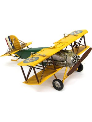 May Gift Shop Dekoratif Metal Uçak Çift Kanatlı